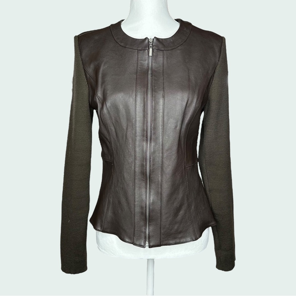 Jaclyn Smith Zip-up Leather Jacket